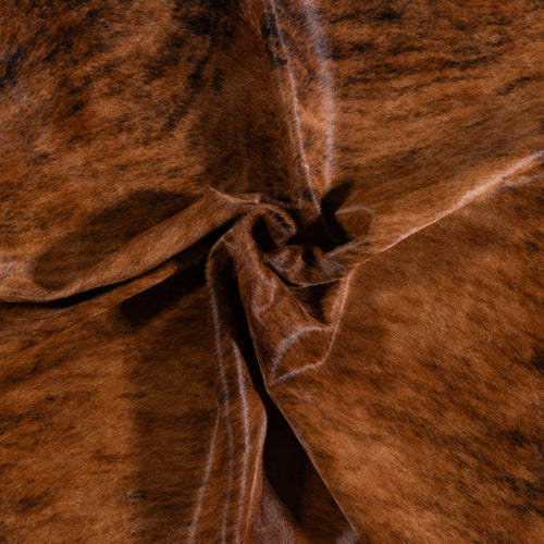 Brazilian Brindle White Belly Cowhide Rug Size 7'8" L x 8'4" W 3355