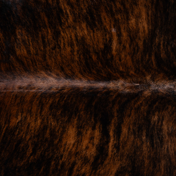 Brazilian Dark Brindle Cowhide Rug Size 7'3" L x 6'6" W 3368