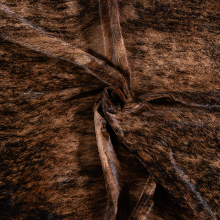 Brazilian Brindle Cowhide Rug Size 6'11" L x 7'1" W 3369