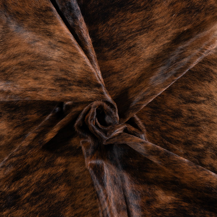 Brazilian Dark Brindle Cowhide Rug Size 6'10" L x 6'6" W 3374