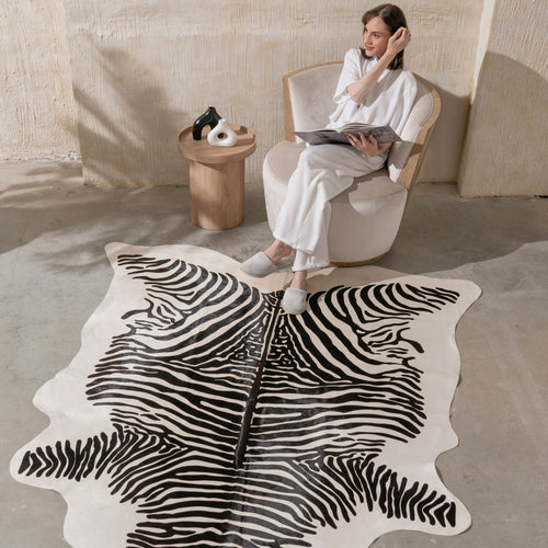 Zebra Spine Cowhide Rug