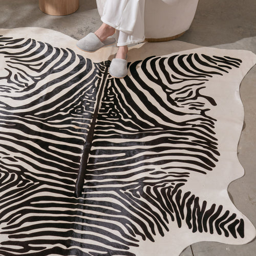 Zebra Spine Cowhide Rug