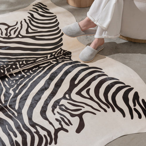 Zebra Spine Cowhide Rug