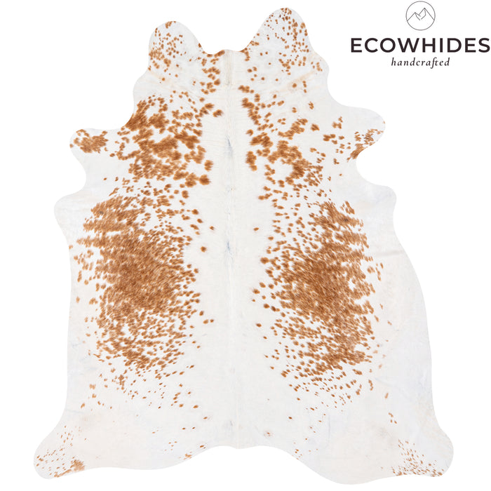 Brazilian Palomino and White Cowhide Rug Size 6'10" L x 6'4" W 2086