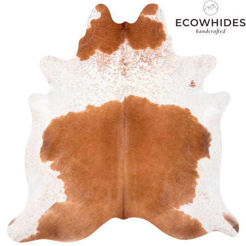 Brazilian Palomino and White Cowhide Rug Size 7'4" L x 7'2" W 2364