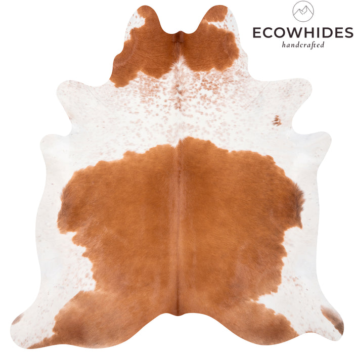 Brazilian Palomino and White Cowhide Rug Size 7'4" L x 7'2" W 2364