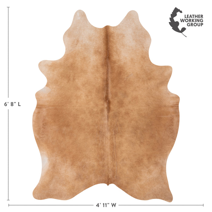 Brazilian Beige Cowhide Rug Size 6'8" L x 4'11" W 2517