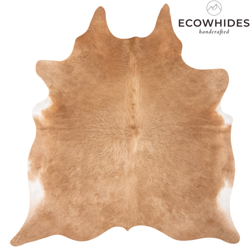 Brazilian Beige Cowhide Rug Size 6'5" L x 6'7" W 2518