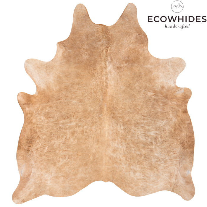 Brazilian Beige Cowhide Rug Size 7'2" L x 6'9" W 2526