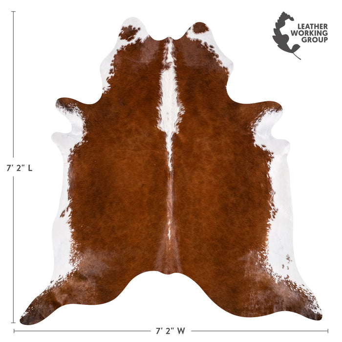 Brazilian Hereford Cowhide Rug Size 7'2" L x 7'2" W 3238