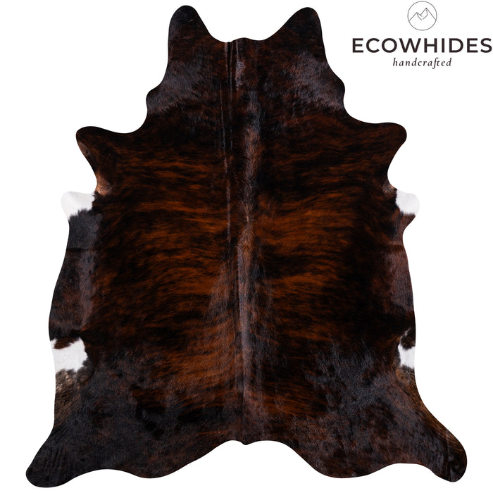 Brazilian Dark Brindle Cowhide Rug Size 7'0" L x 6'5" W 3322