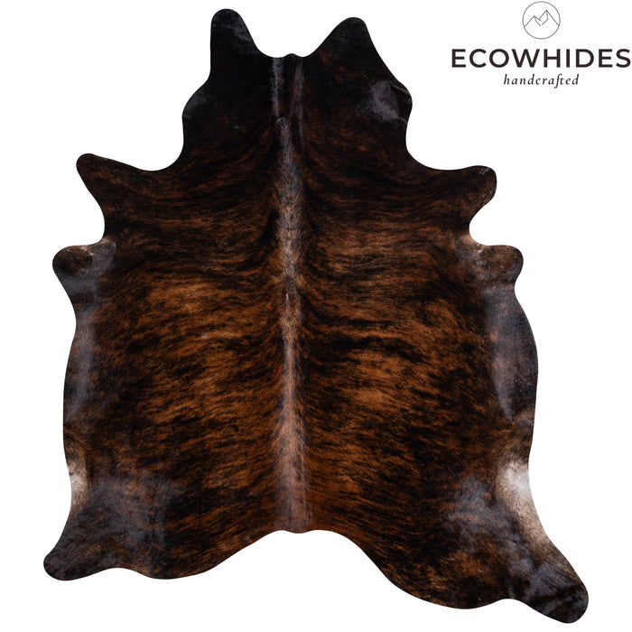 Brazilian Dark Brindle Cowhide Rug Size 7'3" L x 6'6" W 3368