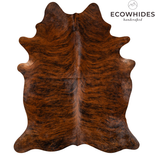 Brazilian Brindle Cowhide Rug Size 7'0" L x 5'6" W 3376