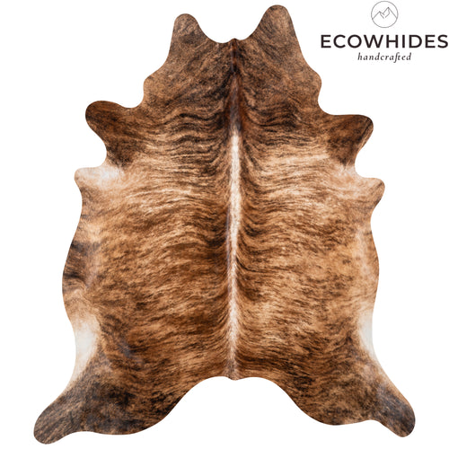 Brazilian Brindle Cowhide Rug Size 7'2" L x 5'6" W 3389