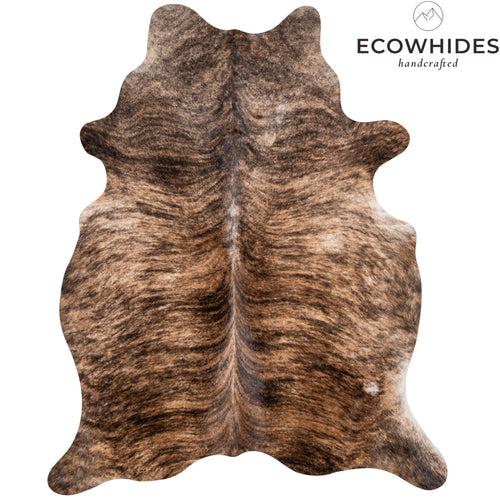 Brazilian Brindle Cowhide Rug Size 6'10" L x 5'2" W 3391