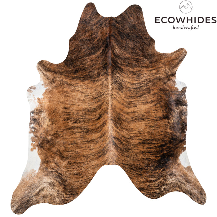 Brazilian Brindle Cowhide Rug Size 7'1" L x 6'8" W 3393