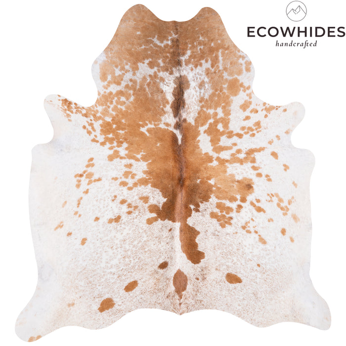 Brazilian Palomino and White Cowhide Rug Size 6'0" L x 6'2" W 3444