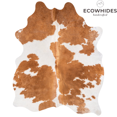 Brazilian Palomino and White Cowhide Rug Size 6'10" L x 5'4" W 3448