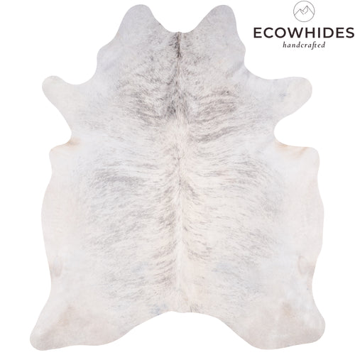 Brazilian Light Grey Brindle Cowhide Rug Size 6'10" L x 5'9" W 3459