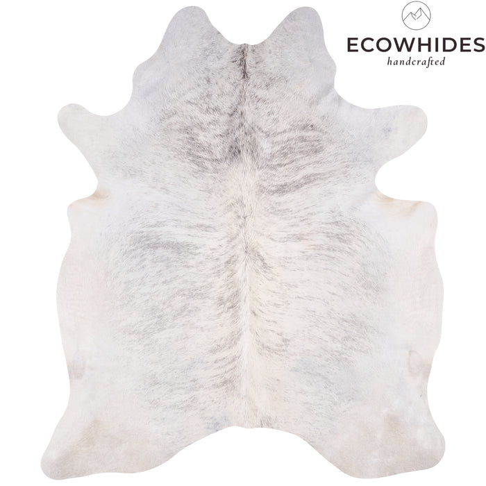 Brazilian Light Grey Brindle Cowhide Rug Size 6'10" L x 5'9" W 3459