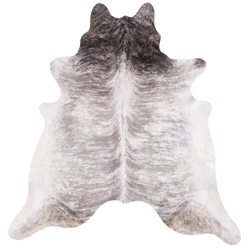 Brazilian Light Grey Brindle Cowhide Rug Size 7'5" L x 6'11" W 3462