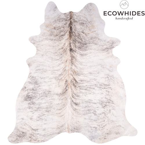Brazilian Light Grey Brindle Cowhide Rug Size 7'2" L x 6'5" W 3463