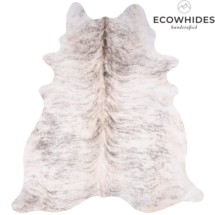 Brazilian Light Grey Brindle Cowhide Rug Size 7'2" L x 6'5" W 3463