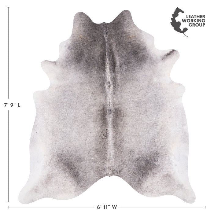 Brazilian Grey Cowhide Rug Size 7'9" L x 6'11" W 3470