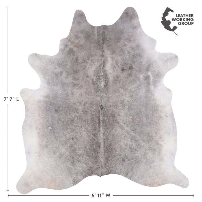 Brazilian Grey Cowhide Rug Size 7'7" L x 6'11" W 3475