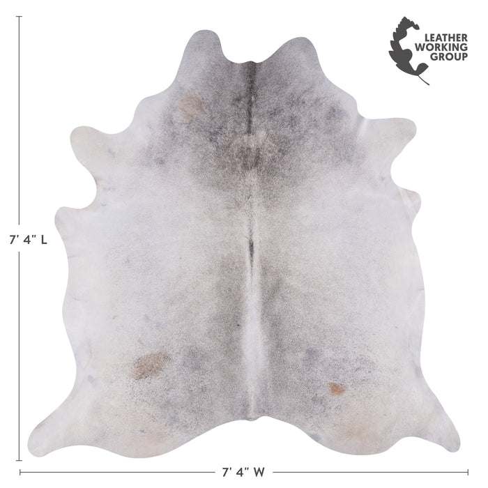 Brazilian Grey Cowhide Rug Size 7'4" L x 7'4" W 3477