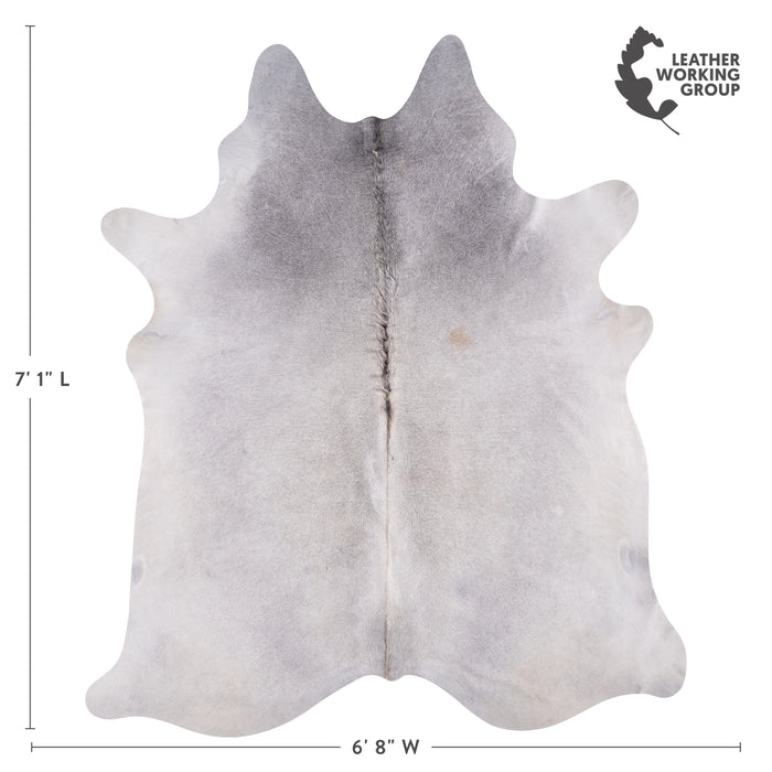 Brazilian Grey Cowhide Rug Size 7'11" L x 6'8" W 3484
