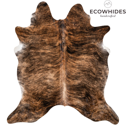 Brazilian Brindle Cowhide Rug Size 7'3" L x 6'8" W 3534