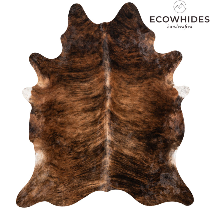 Brazilian Brindle Cowhide Rug Size 7'2" L x 6'2" W 3547