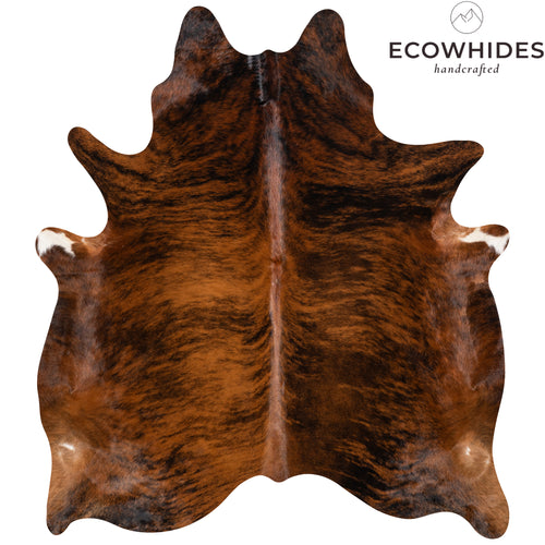 Brazilian Brindle Cowhide Rug Size 7'3" L x 6'2" W 3550
