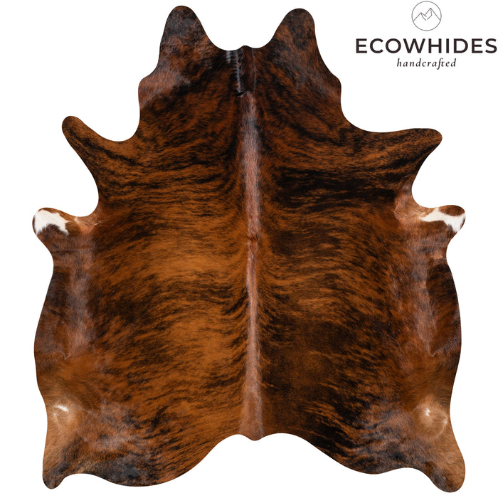 Brazilian Brindle Cowhide Rug Size 7'3" L x 6'2" W 3550