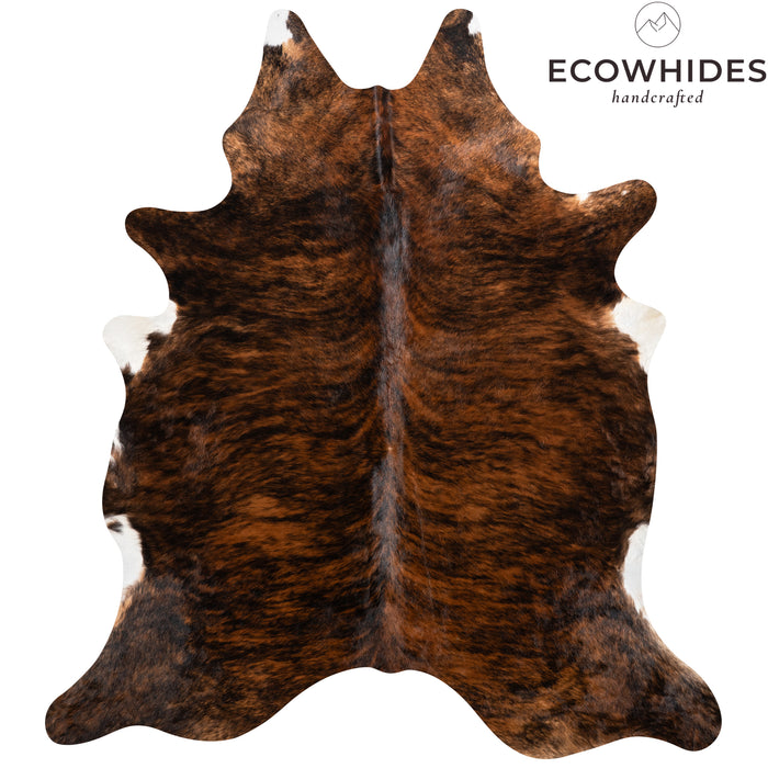 Brazilian Brindle Cowhide Rug Size 7'6" L x 6'4" W 3552