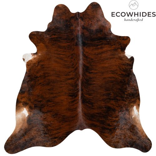Brazilian Brindle Cowhide Rug Size 7'6" L x 7'5" W 3557