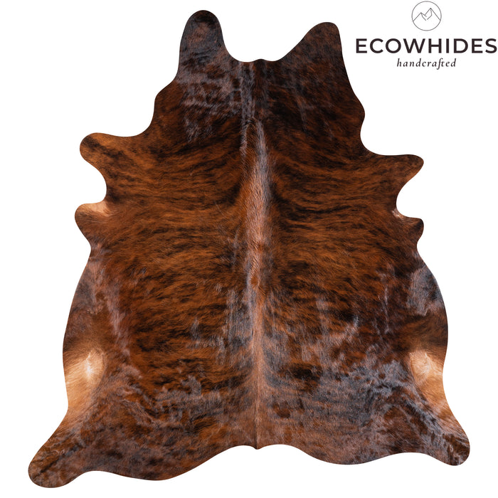 Brazilian Brindle Cowhide Rug Size 7'1" L x 6'8" W 3588