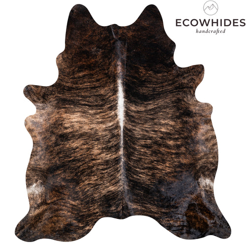 Brazilian Dark Brindle Cowhide Rug Size 7'11" L x 7'3" W 3592