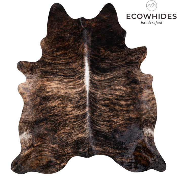 Brazilian Dark Brindle Cowhide Rug Size 7'11" L x 7'3" W 3592