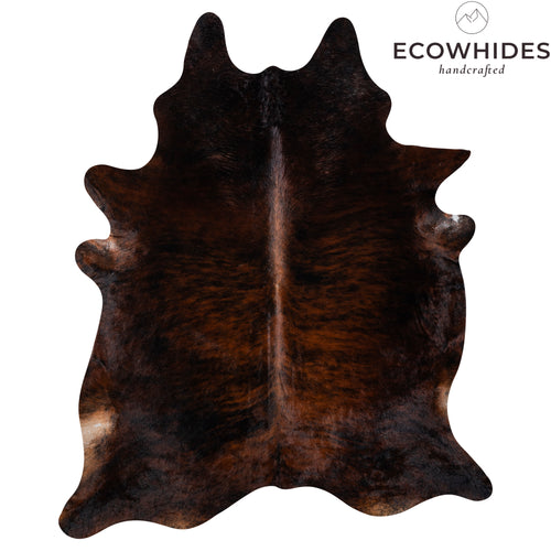 Brazilian Dark Brindle Cowhide Rug Size 8'3" L x 7'0" W 3597