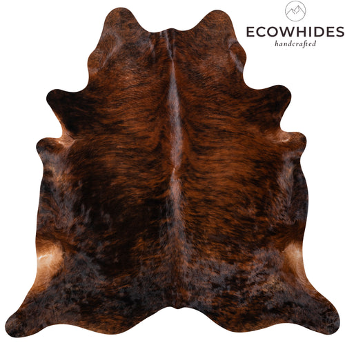 Brazilian Dark Brindle Cowhide Rug Size 7'5" L x 7'7" W 3599