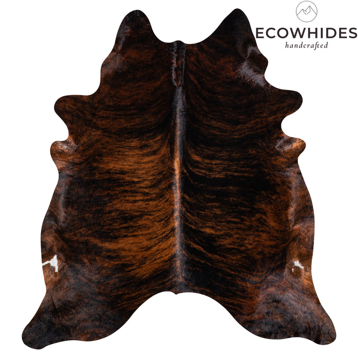 Brazilian Dark Brindle Cowhide Rug Size 7'8" L x 7'3" W 3601