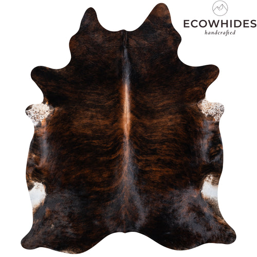 Brazilian Dark Brindle Cowhide Rug Size 7'3" L x 6'4" W 3606