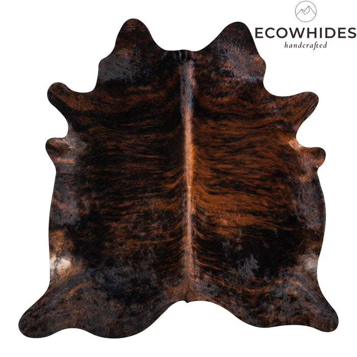 Brazilian Dark Brindle Cowhide Rug Size 6'11" L x 7'0" W 3607