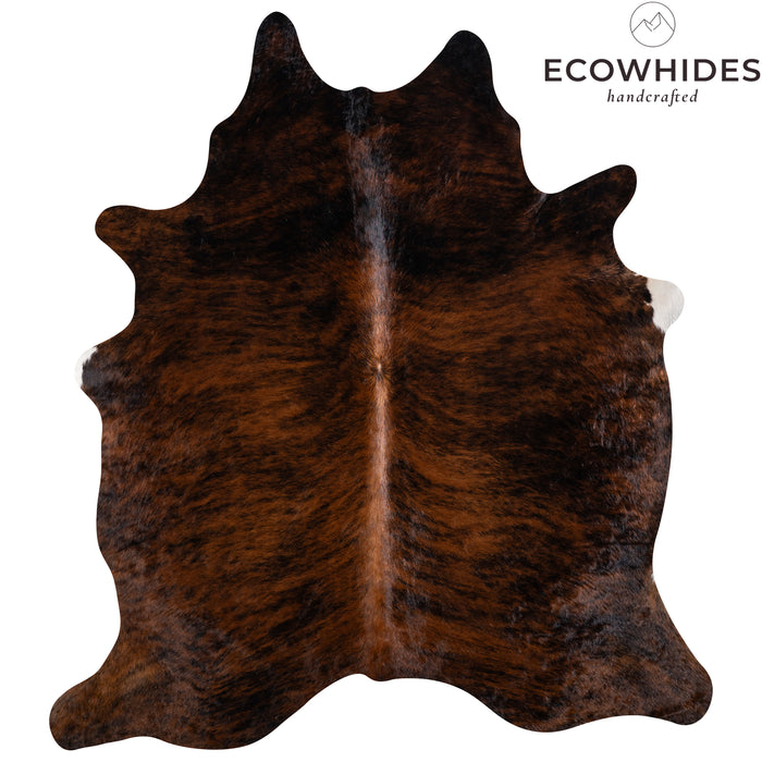 Brazilian Dark Brindle Cowhide Rug Size 7'3" L x 6'8" W 3613