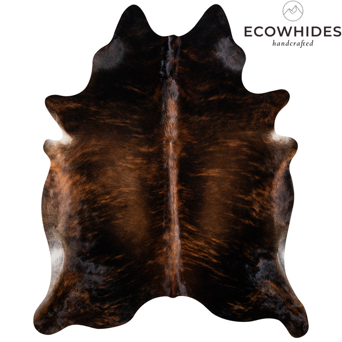 Brazilian Dark Brindle Cowhide Rug Size 7'9" L x 6'6" W 3614
