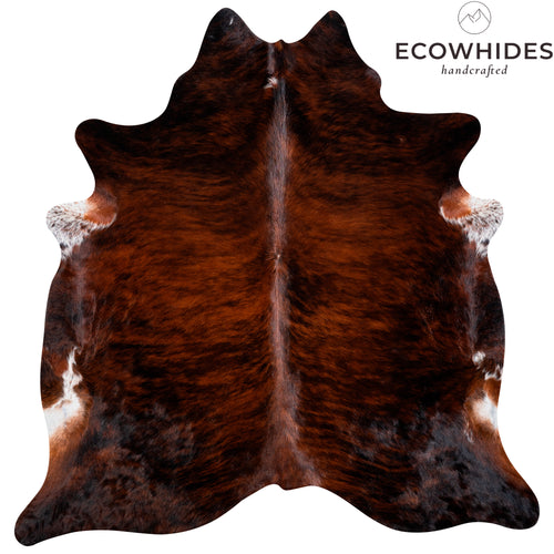 Brazilian Brindle Cowhide Rug Size 6'10" L x 6'8" W 3615