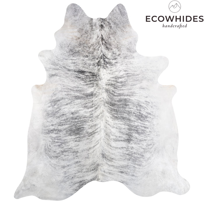 Brazilian Light Grey Brindle Cowhide Rug Size 7'6" L x 6'9" W 3617