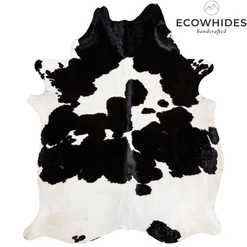 Brazilian Black and White Cowhide Rug Size 7'7" L x 6'4" W 3658